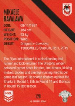 2021 NRL Traders #128 Mikaele Ravalawa Back